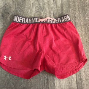 Hot Pink Under Amour Shorts | Youth Medium